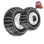YAGOLD Set of 2 Tire Chains for Trucks 2pcs Snow Chains for Trucks Snow Chains for Car Tires Anti-Skid Thickening Tire Chains Winter Car Accessories No Jack Required 2pcs 12R22.5 2pcs 295/80R22.5