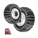 YAGOLD Set of 2 Tire Chains for Trucks 2pcs Snow Chains for Trucks Snow Chains for Car Tires Anti-Skid Thickening Tire Chains Winter Car Accessories No Jack Required 2pcs 12R22.5 2pcs 12R22.5