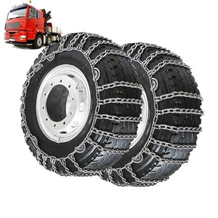YAGOLD Set of 2 Tire Chains for Trucks 2pcs Snow Chains for Trucks Snow Chains for Car Tires Anti-Skid Thickening Tire Chains Winter Car Accessories No Jack Required 2pcs 235/75R17.5 2pcs 12R22.5