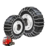 Set of 2 Tire Chains for Trucks 2pcs Snow Chains for Trucks Snow Chains for Car Tires Anti-Skid Thickening Tire Chains Winter Car Accessories No Jack Required 2pcs 245/70R19.5 2pcs 295/80R22.5