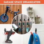 Heavy Duty Steel Wall Hooks: 18 Pack Garage Storage Organizer for Tools & Gear - Image 3