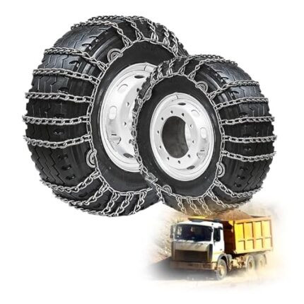 YAGOLD Set of 2 Tire Chains for Trucks 2pcs Snow Chains for Trucks Snow Chains for Car Tires Anti-Skid Thickening Tire Chains Winter Car Accessories No Jack Required 2pcs 12.00-20 2pcs 11.00-20