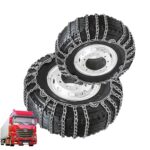 YAGOLD Set of 2 Tire Chains for Trucks 2pcs Snow Chains for Trucks Snow Chains for Car Tires Anti-Skid Thickening Tire Chains Winter Car Accessories No Jack Required 2pcs 315/70R22.5 2pcs 12R22.5
