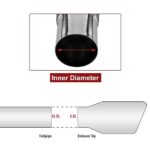 Upower Stainless Steel Diesel Exhaust Tip 2.5" Inlet, 10" Long Polished Tailpipe - Image 3
