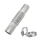 AUCELI Exhaust Pipe Tube Elbow Connector, Flexible Air Diesel Parking Heater Bending Exhaust Pipe, Heavy Duty Corrugated Diesel Air Heater Ducting Connector with Elbows or Straight Heads