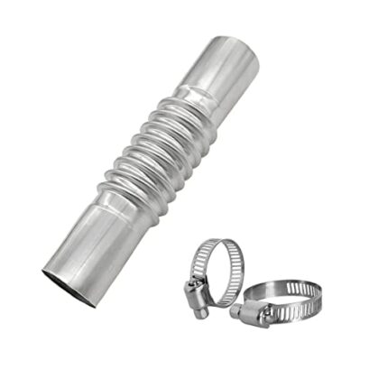 AUCELI Exhaust Pipe Tube Elbow Connector, Flexible Air Diesel Parking Heater Bending Exhaust Pipe, Heavy Duty Corrugated Diesel Air Heater Ducting Connector with Elbows or Straight Heads