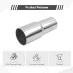 Universal Stainless Steel Exhaust Pipe Adapter 1.25" to 1.5" Connector, 4" Length - Image 3