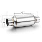A-KARCK Universal 2.5" Stainless Steel Exhaust Resonator Muffler | High-Performance - Image 2