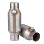 Yeoflagtrade Catalytic Converter 3 Inch 2 Pcs, High Flow Universal Catalytic Convert Inlet Outlet 3 In, Direct-Fit Catalytic Convertor with O2 Port (EPA Compliant)