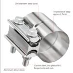 TIROL 2.25 Inch Exhaust Clamp Set – Stainless Lap Joint Muffler Clamps - Image 3