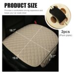 Povtii Beige Car Seat Cushion Pad – Breathable, Non-Slip, with Pocket - Image 2