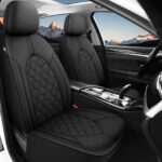 Luxury PU Leather Car Seat Covers Full Set – Universal Fit, Black - Image 2