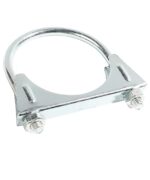 Zlirfy 1.75" 2" 2.25" 2.5" 2.75" U Bolt Clamp Muffler Exhaust Clamps,Metal U-Bolt Muffler/Exhaust Clamp,Heavy Duty U Bolt Muffer Exhaust Clamp Hanger for Pipes (2.5 Inch)