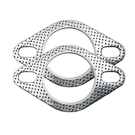 2 Pack High Temperature Exhaust Donut Gasket Fireproof Ring Flange Gasket Durable Automotive Replacement Parts (3 inch)