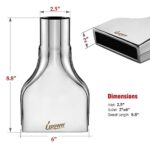 Upower Stainless Steel Diesel Exhaust Tip 2.5" Inlet, 10" Long Polished Tailpipe - Image 4