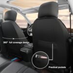 Custom Leather Front Seat Cover for Lexus ES LS LX NX TX UX - Black - Image 4