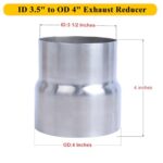 Premium Stainless Steel Exhaust Reducer 3.5" to 4" Pipe Adapter | High-Performance Muffler Connector - Image 3