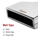 Upower Stainless Steel Diesel Exhaust Tip 2.5" Inlet, 10" Long Polished Tailpipe - Image 5