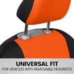 BDK Orange Black Car Seat Covers Full Set – Front & Rear, Easy Install - Image 4