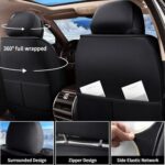 Infiniti QX60 Plush Winter Seat Covers Full Set Warm Soft Black 2014-2020 - Image 3