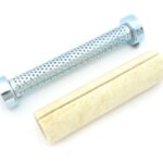 Universal Motorcycle Steel Baffle With Packing - Baffle Diameter 1.85" - Length 10 - For 2.0" Outer Dimension Pipe