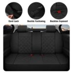 Luxury PU Leather Car Seat Covers Full Set – Universal Fit, Black - Image 3