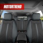 BDK OmniFit Two-Tone Gray Car Seat Covers Full Set with Split Bench - Image 3