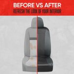 BDK OmniFit Two-Tone Gray Car Seat Covers Full Set with Split Bench - Image 7