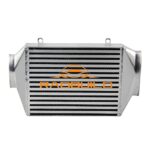 RadBuild 60MM Core Aluminum Intercooler for 2002-2006 BMW MINI Cooper S R53 R52 1.6L L4 GAS T25 Top Mount Supercharger Turbo Intercooler 2002 2003 2004 2005 2006 02 03 04 05 06