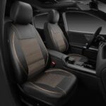 Premium PU Leather Car Seat Covers Full Set | Universal Fit | Airbag Safe | Black Gold - Image 2