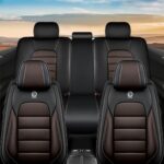 SOUIPA Leather Seat Covers for Kia Carnival 2022-2025 - Full Set, Waterproof, Soft, Black & Coffee - Image 2