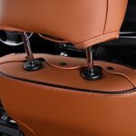 Premium Leather Car Seat Covers | Universal Fit 5-Seat Protection | Brown Black - Image 7