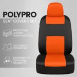 BDK Orange Black Car Seat Covers Full Set – Front & Rear, Easy Install - Image 2