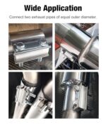 EVIL ENERGY 2.5 Inch Exhaust Clamp Stainless Steel Butt Joint Coupler - Image 6