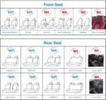 Luxury Waterproof Leather Car Seat Covers Full Set - Black White, Universal Fit - Image 6
