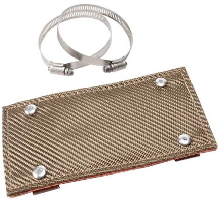 Design Engineering 010453 Titanium Pipe Shield 4" x 8" Exhaust Heat Shield