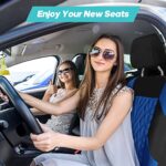 Universal Blue Car Seat Covers: Premium Cloth, Full Set, Airbag Safe SUV & Sedan Fit - Image 3