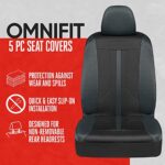 BDK OmniFit Two-Tone Gray Car Seat Covers Full Set with Split Bench - Image 2