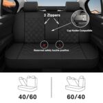 Luxury PU Leather Car Seat Covers Full Set – Universal Fit, Black - Image 6