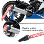 Universal Motorcycle Exhaust Plugs 2PK | Silencer Cover 0.6-1.5" Dirt Bike Muffler - Image 5