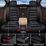 Infiniti QX60 Plush Winter Seat Covers Full Set Warm Soft Black 2014-2020 - Image 2