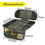 Big Ant Car Seat Protector - Waterproof, Nonslip, & Storage Pockets (Gray) - Image 2