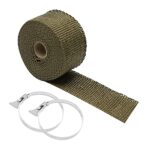 Hoypeyfiy Stove Flue Fireproof Wrap, Motorcycle Exhaust Pipe Heat Resistant Insulation Wrap, Heat Insulation Fiberglass Wrap Tape