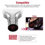 Upower Stainless Steel Diesel Exhaust Tip 2.5" Inlet, 10" Long Polished Tailpipe - Image 2
