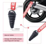 Universal Motorcycle Exhaust Plugs 2PK | Silencer Cover 0.6-1.5" Dirt Bike Muffler - Image 2