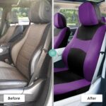 Premium Purple Universal Car Seat Covers Full Set w/ Steering Wheel & Seat Belt Pads - Image 5