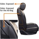Luxury Leather Car Seat Covers: Universal Fit, Waterproof, Stylish Black-Beige Design - Image 5
