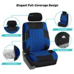 Universal Blue Car Seat Covers: Premium Cloth, Full Set, Airbag Safe SUV & Sedan Fit - Image 4