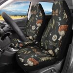 Cute Mushroom Floral Car Seat Covers - Daisy Butterfly Design Universal Fit - Image 2