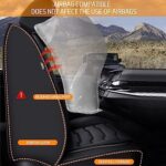 DISUTOGO Waterproof Leather Car Seat Covers for Mitsubishi Outlander Sport 2011-2025, Full Set, Airbag Compatible, Black - Image 4